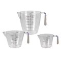 Hds Trading 3 Piece Measuring Cup with Rubber Grip ZOR95920